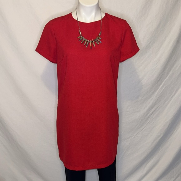 Lulu's Red Shift & Shout Mini Dress Small - Picture 1 of 6
